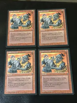 Goblin Grenade X4 Fallen Empires LP Condition See Pics Front Back - Image 1