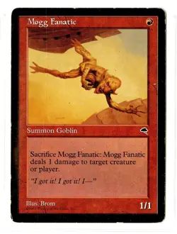 Magic the Gathering MTG Tempest Mogg Fanatic Red Common MP - Image 1