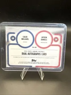 2024 Topps Chrome Dual Auto Caleb Williams, Jayden Daniels Gold Refractor /50 RC - Image 2