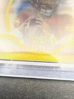 2024 Topps Chrome Dual Auto Caleb Williams, Jayden Daniels Gold Refractor /50 RC - Image 3