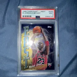 Michael Jordan / Kobe Bryant 1998 Topps East - West MINT PSA 9 - Image 3
