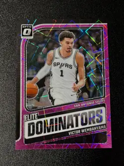 2024-25 Optic Elite Dominators Victor Wembanyama #8 Pink Velocity #11/79 - Image 1