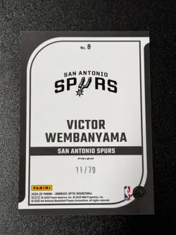 2024-25 Optic Elite Dominators Victor Wembanyama #8 Pink Velocity #11/79 - Image 2