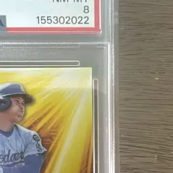 Topps 2025 Bowman Chrome Meteoric Rise #MR-12 Shohei Ohtani PSA 8 Mojo - Image 3