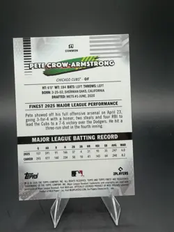 2026 Topps Finest Pete Crow - Armstrong FDI Molten Mercury 10/11 Cubs #71 - Image 2