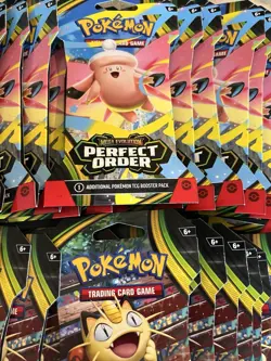 Lot Of 20 Pokemon TCG Mega Evolution Perfect Order Booster Packs NEW SEALED - Image 2