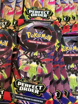 Lot Of 20 Pokemon TCG Mega Evolution Perfect Order Booster Packs NEW SEALED - Image 5