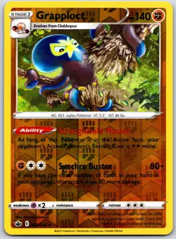 Grapploct 092/198 Rare Chilling Reign Pokemon Reverse Holo Near Mint - Image 1