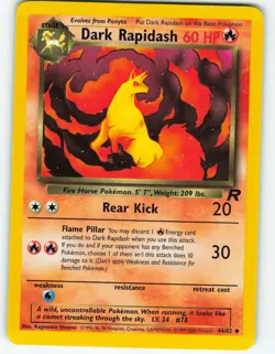 Dark Rapidash - 44/82 Team Rocket - Pokemon TCG - 2000 - Image 1