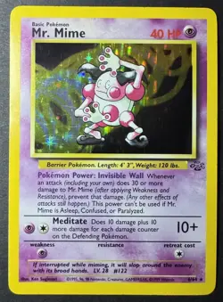Mr. Mime 6/64 Holo Rare Unlimited Jungle 1999 WOTC Pokemon Lightly Played - Image 1