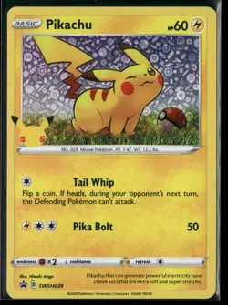 Pikachu SWSH039 Holo Promo Miscellaneous Cards & Products Pokemon Near Mint - Image 1