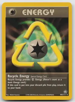 Recycle Energy 105/111 Unlimited Neo Genesis Pokemon LP - Image 1