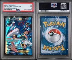 Team Aqua's Kyogre EX 6/34 Double Crisis Holo Full Art PSA 1 2015 - Image 3