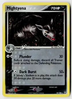 Pokemon Deck Exclusives #018/108 Mightyena Holo Rare,Holo - Image 1