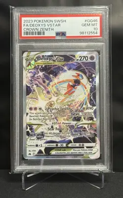 2023 Pokemon Sword And Shield Crown Zenith Deoxys VSTAR PSA 10 #GG46 - Image 1