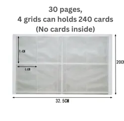 One Piece Luffy 4 Pocket Album 30 Pages Holds 240 Cards TCG Card Book Collection - Image 4