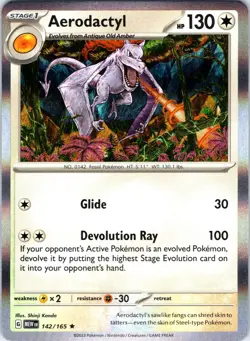 Aerodactyl 142/165 Rare 151 Pokemon Holo Near Mint - Image 1