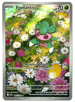 Fomantis 085/084 - Pokemon TCG - Pitch Black Illustration Rare Holo - Image 1