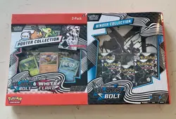 Pokemon Black Bolt and White Flare Binder + Poster Collection Sam’s Club Bundles - Image 1
