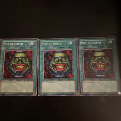 Pot of Greed SD3-EN019x1 FE SD3-EN019x2 Yu-Gi-Oh MP - Image 1