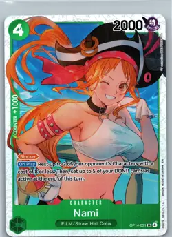 Nami OP14-031 Super Rare The Azure Sea's Seven One Piece Near Mint - Image 1