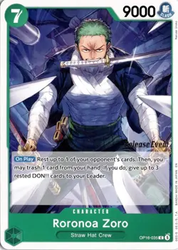 Roronoa Zoro (035) C The Time of Battle Release Event Cards OP16-035 One Piece - Image 1