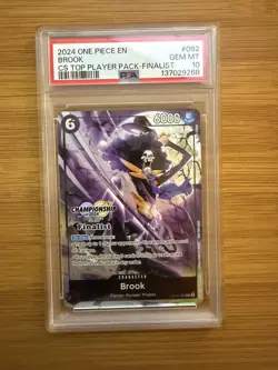 2024 ONE PIECE CHAMP 2024 TOP PLAYER PACK #092 BROOK FINALIST PSA 10 - Image 1