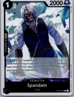 Spandam OP03-086 Rare Pillars of Strength One Piece Foil Near Mint - Image 1