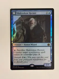 Malevolent Hermit FOIL Innistrad: Midnight Hunt Magic the Gathering MTG - Image 1
