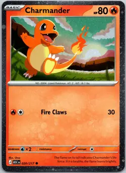 Charmander 020/217 (Cosmos Holo) Common Miscellaneous Cards & Products Near Mint - Image 1