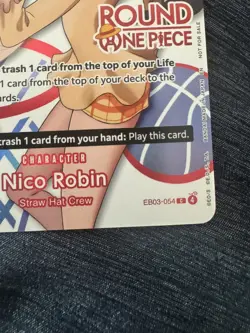 Nico Robin One Piece card game ROUND 1 Promo EB03-054 English - Image 4