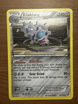 Klinklang - 76/114 - Cracked Ice Holo Rare - Black & White Pokemon Card - Image 1
