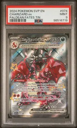 PSA 9 Charizard ex 074 Sv: Scarlet & Violet Promo Cards Holo - Image 1