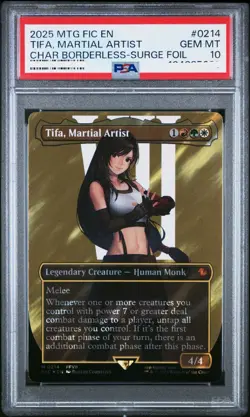 Tifa, Martial Artist (Borderless) (Surge Foil) Commander: Final Fantasy Psa 10 - Image 1
