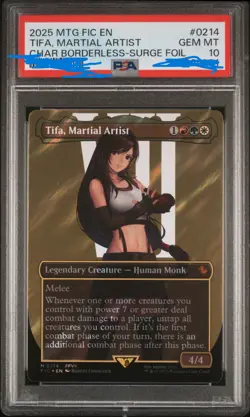 Tifa, Martial Artist (Borderless) (Surge Foil) Commander: Final Fantasy Psa 10 - Image 1