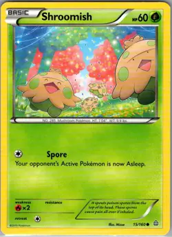Shroomish 15/160 Non Holo XY - Primal Clash - Pokemon Card - NM - Image 1