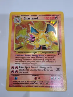 Charizard 4/130 Holo Rare Card Pokemon TCG Base Set 2 - Image 1