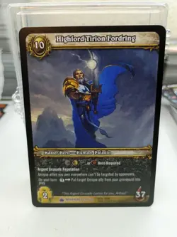 Highlord Tirion Fordring Wrathgate 21/220 World of Warcraft Trading Card Game - Image 1