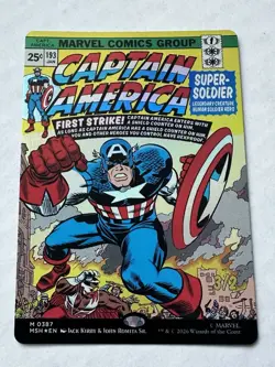 MTG Marvel Captain America, Super-Soldier #387 Borderless Comic Cover foil NM/M - Image 1