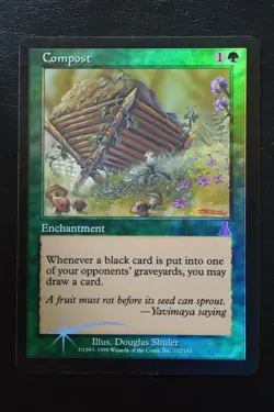 Magic The Gathering MTG COMPOST FOIL Urza's Destiny LP Lightly Played - Image 1
