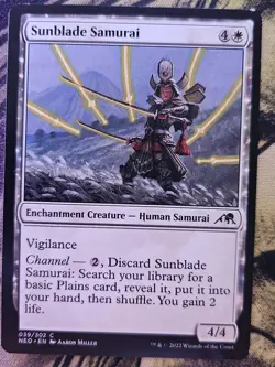 Sunblade Samurai 39 Common Kamigawa: Neon Dynasty Magic: The Gathering LP - Image 1