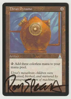 Signed Thran Dynamo MP Urza's Destiny Artist Ron Spears 1999 MTG Magic Vintage! - Image 1