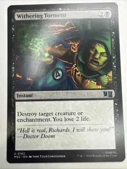Withering Torment 162 MSC Commander: Marvel Super Heroes Magic MTG NM - Image 1