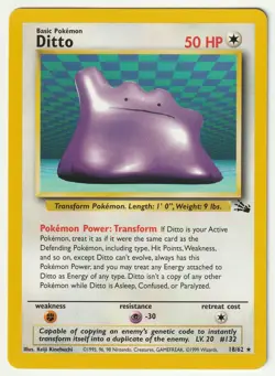 Ditto #18/62 | Pokemon Fossil Unlimited Rare | NM - Image 1