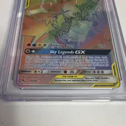 Pokemon TCG- CGC 9 Moltres & Zapdos & Articuno GX 69/68 Rainbow Rare Holo - Image 2