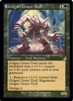 MTG Golgari Grave-Troll (Retro Frame) Normal NM Ravnica Remastered Magic 348 - Image 1