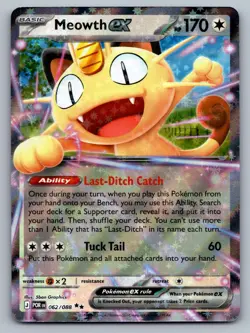 Meowth ex 062/088 Double Rare Perfect Order Pokemon NM - Image 1