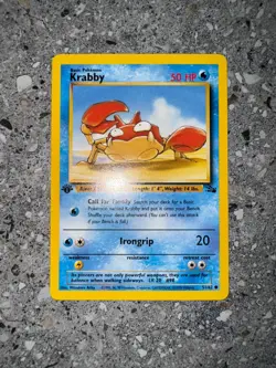 Pokemon TCG Cards 1st Edition Krabby 51/62 Fossil NM-M - Image 3