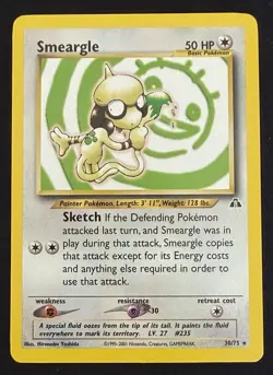 Smeargle Neo Discovery 30/75 Rare Regular Unlimited Pokemon TCG Non-Holo LP+ - Image 1