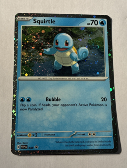 Squirtle Cosmo Holo (w/ swirl) Scarlet & Violet Promo #048 Pokemon 2023 NM - Image 1